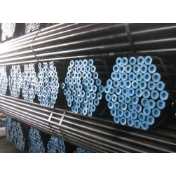 Tubo de acero sin costura con pintura negra, API5L, ASTM A53 SCH40, SCH80 Tubo de acero sin costura con pintura negra, API5L, ASTM A53 SCH40, SCH80